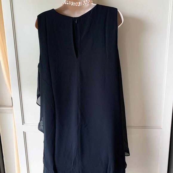 Soft Surroundings Black Sleeveless Chiffon Dress - Picture 4 of 4